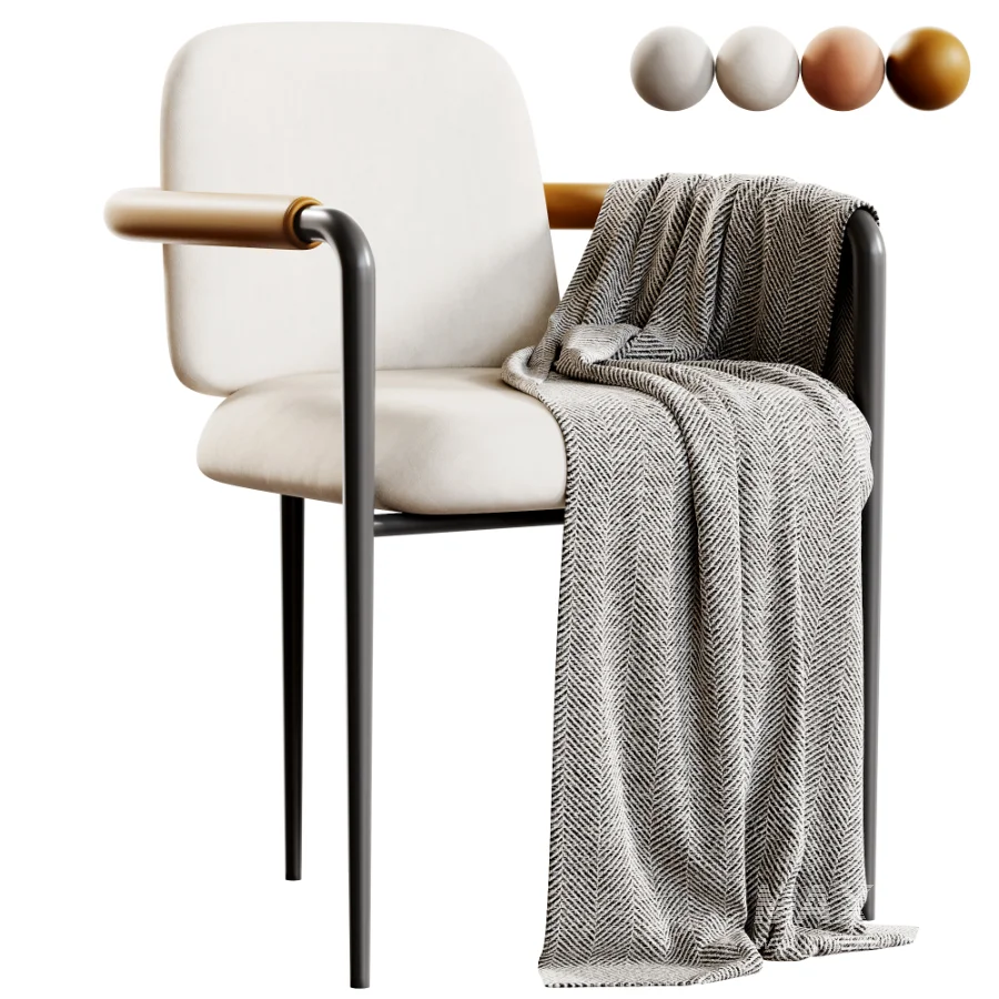 Avont White Performance Fabric Dining Armchair - Image 1