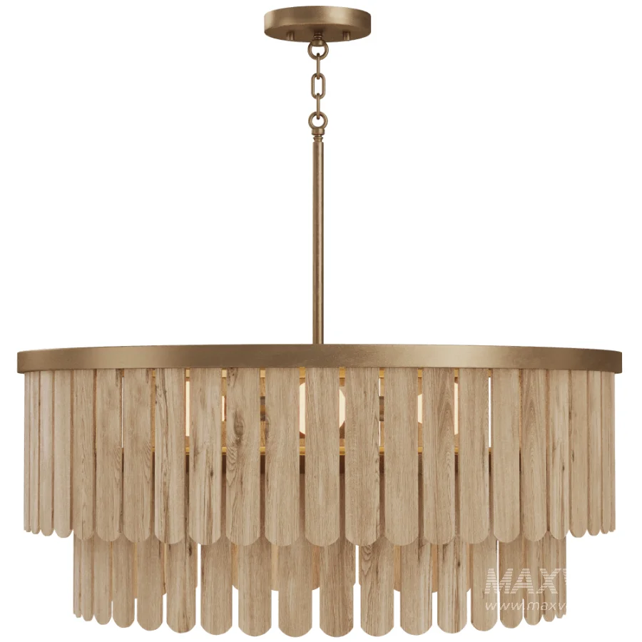 Jada Six Light Pendant Dark Brass - Image 1