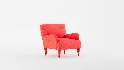 Traditional Accent Chair Denim Linen - Thumbnail 11