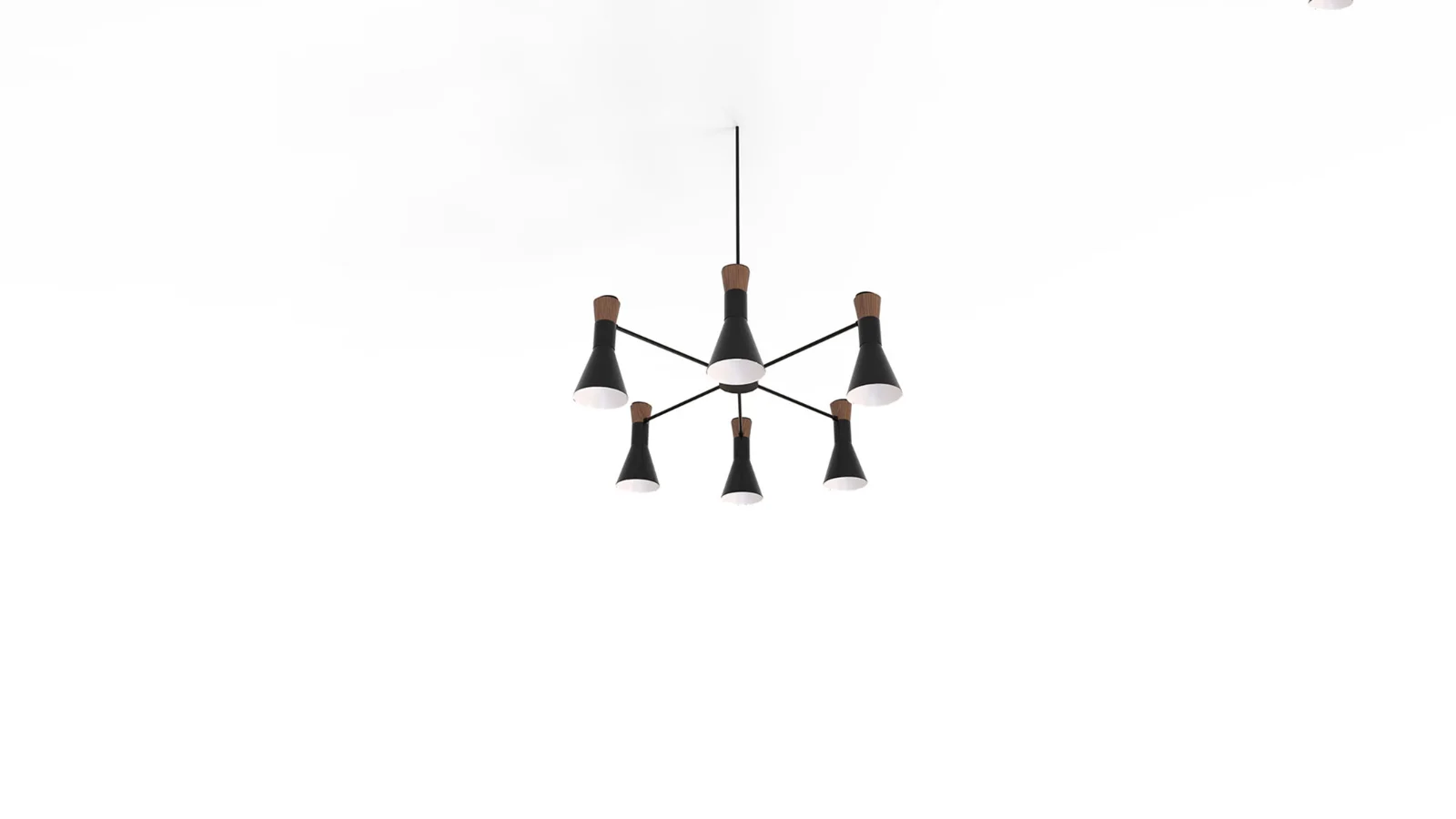 Brentston Metal Chandelier Black - Image 2