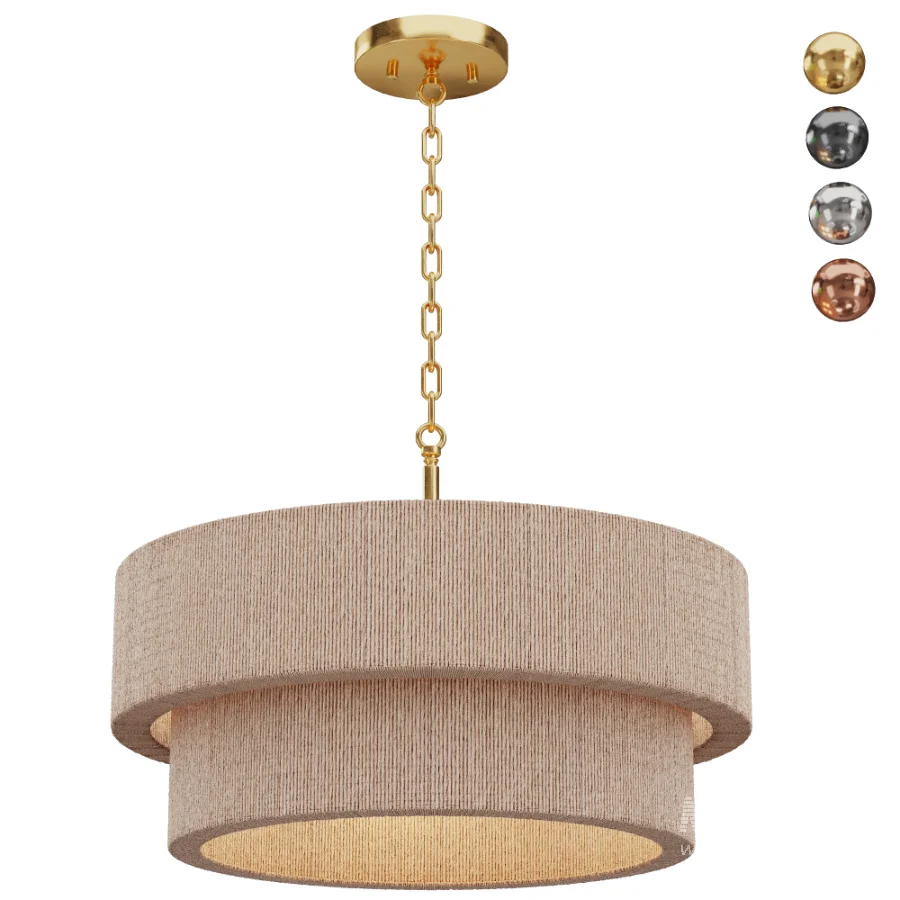 Kalini Double Drum Convertible Chandelier - Image 4