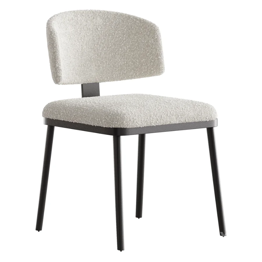 Contemporary Ink Steel Arm Chair - Image 5