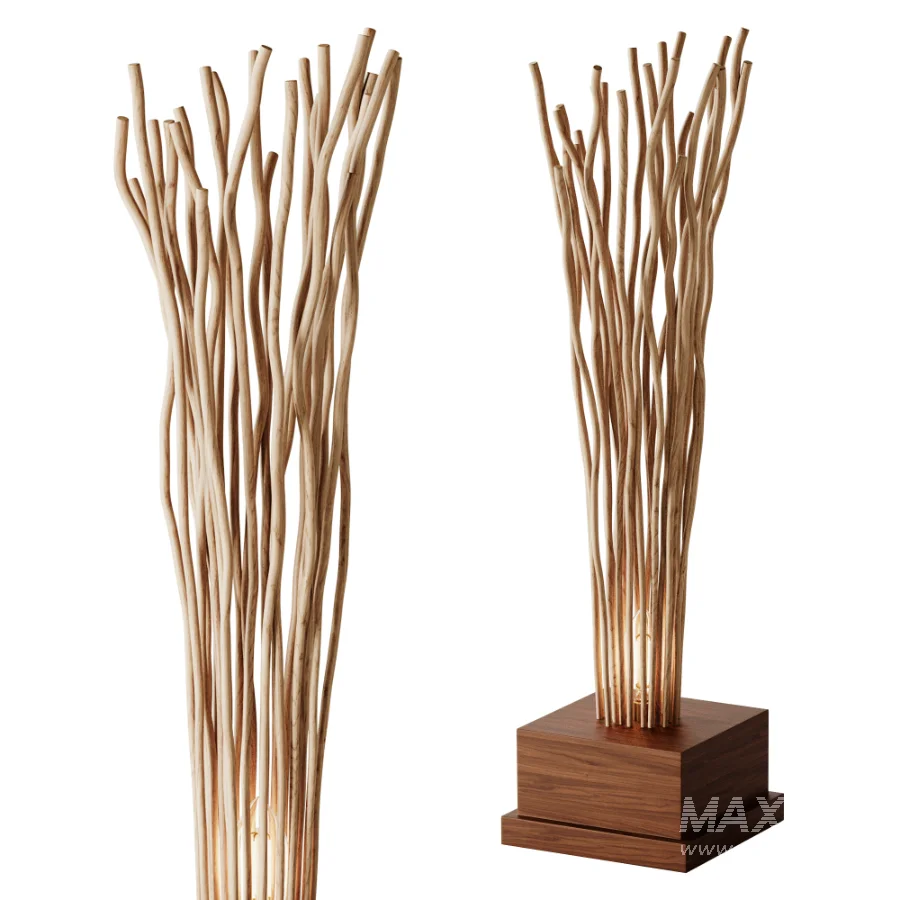 Wooden Floor Lamp 03 - Image 2