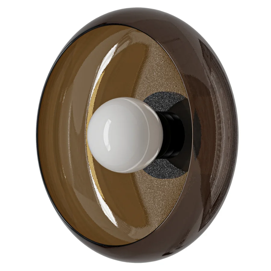 Alistair Retro Glass Bowl Shaped Wall Sconce - Image 2