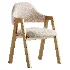 Art Deco Padded Arm Chair Olive Green - Thumbnail 6
