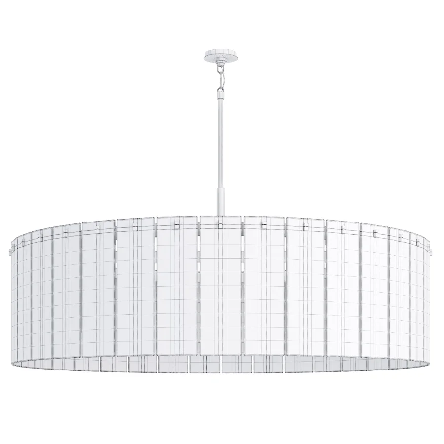 Calamette Modern Glass Round Chandelier - Image 1