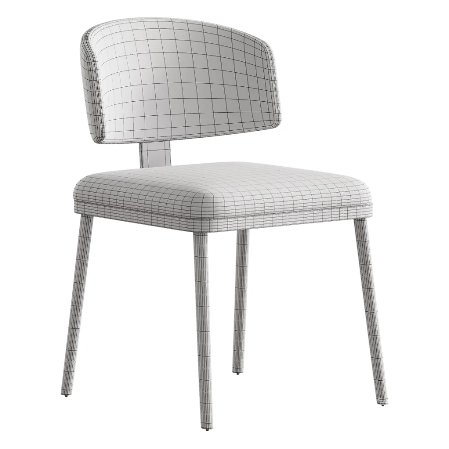 Contemporary Ink Steel Arm Chair - Image 7
