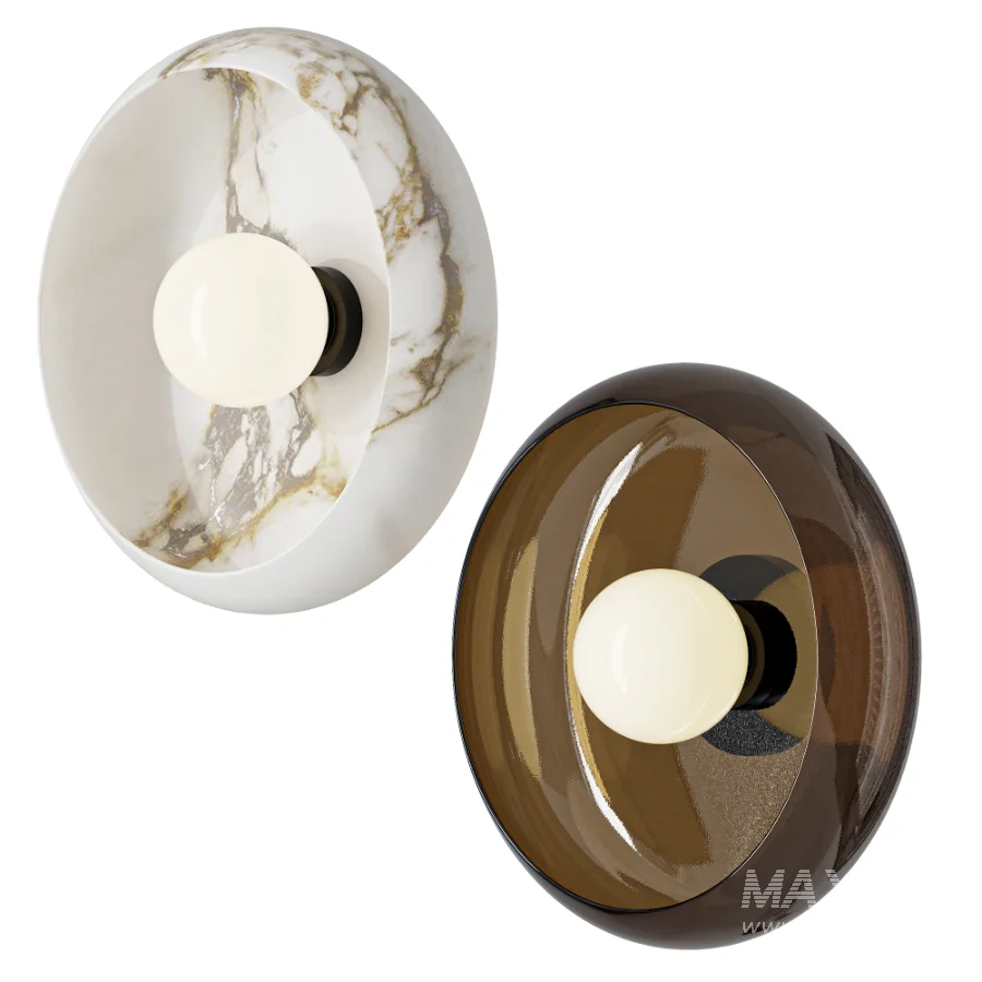 Alistair Retro Glass Bowl Shaped Wall Sconce - Image 1