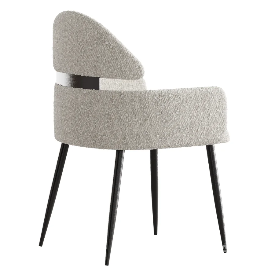 Contemporary Ink Steel Arm Chair - Image 4