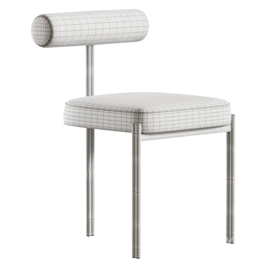 Glam Style Upholstered Dining Chair - Image 8