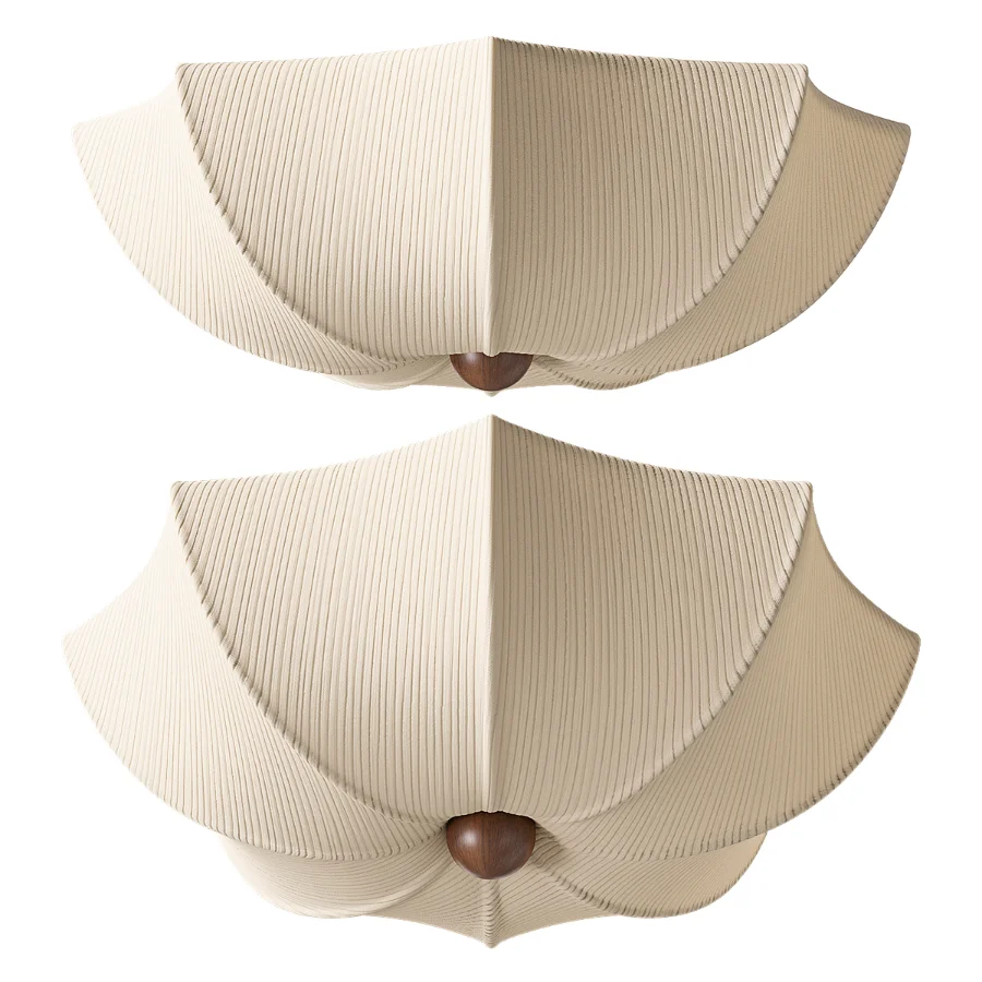 Japanese Wabi Sabi Fabric Ceiling Light - Image 3
