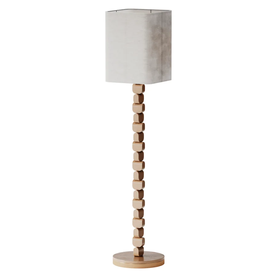 Vintage Wooden Floor Lamp - Image 4