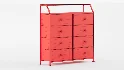 Dresser for Bedroom with Shelves Faux Leather - Thumbnail 11