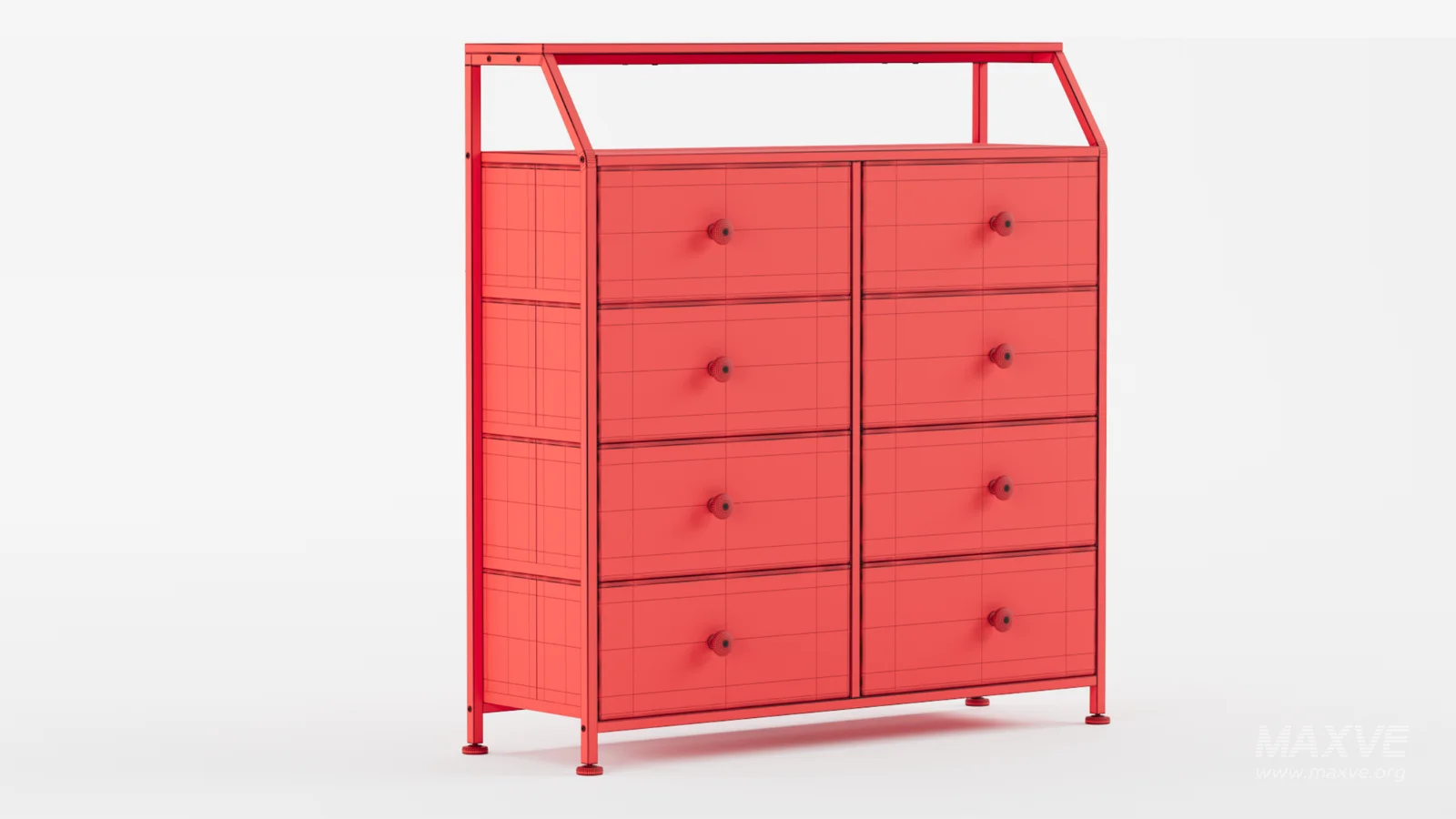 Dresser for Bedroom with Shelves Faux Leather - Image 11