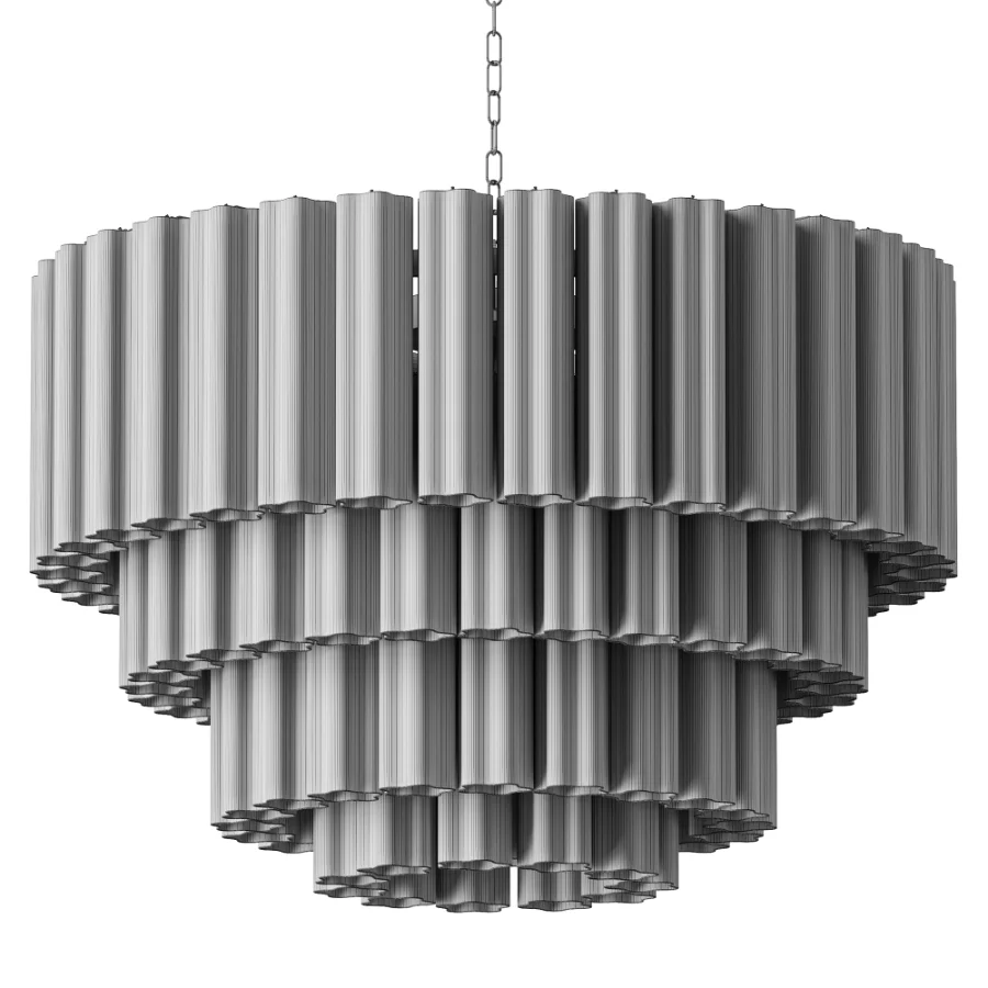 Murano Glass Cylinder Chandelier Fumato EL152 - Image 4