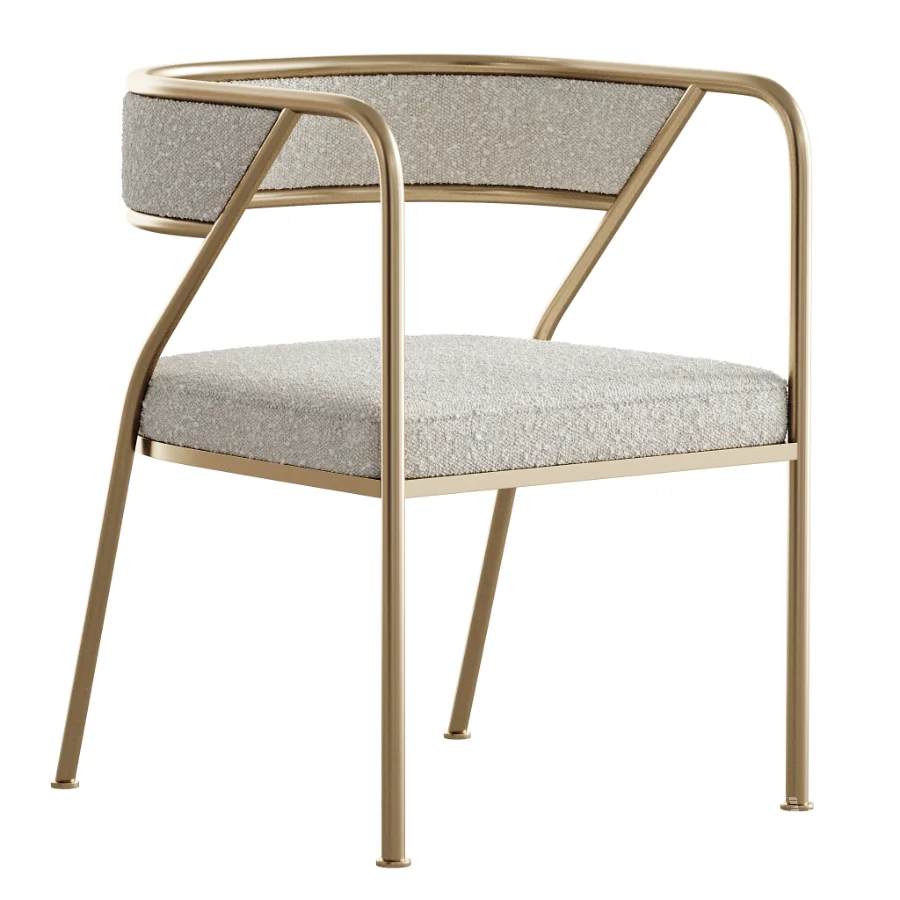Dining Room Glam Chair Gold Legs Velvet Arm Chair - Image 5
