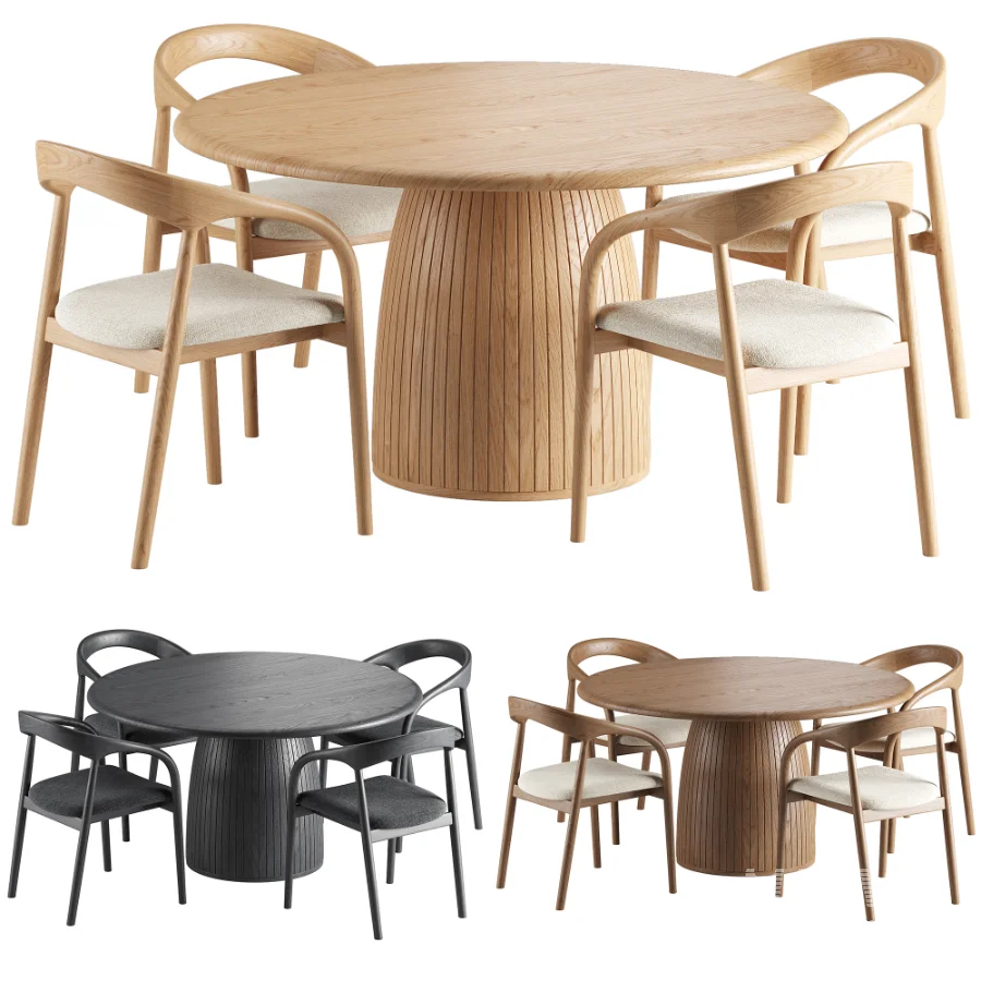 Camille Armchair Nelly Table - Image 1