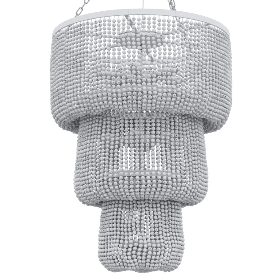 Amanda Light Beaded Tiered Chandelier - Image 5