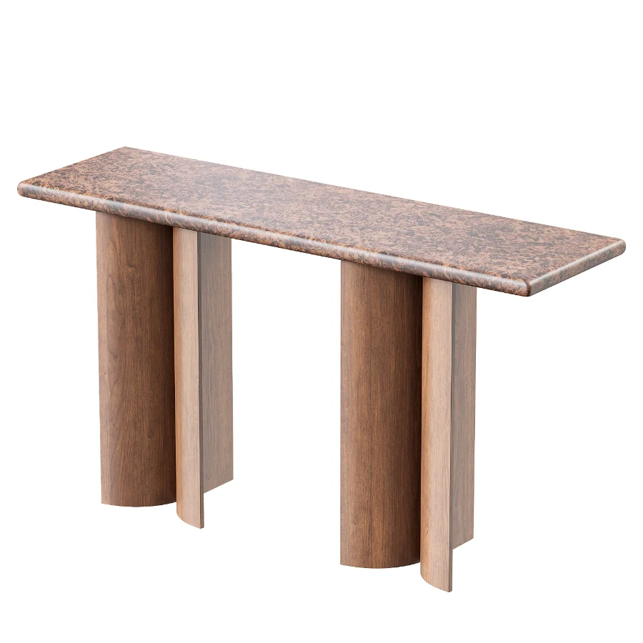 Marble Wood Ivory Console - Image 4