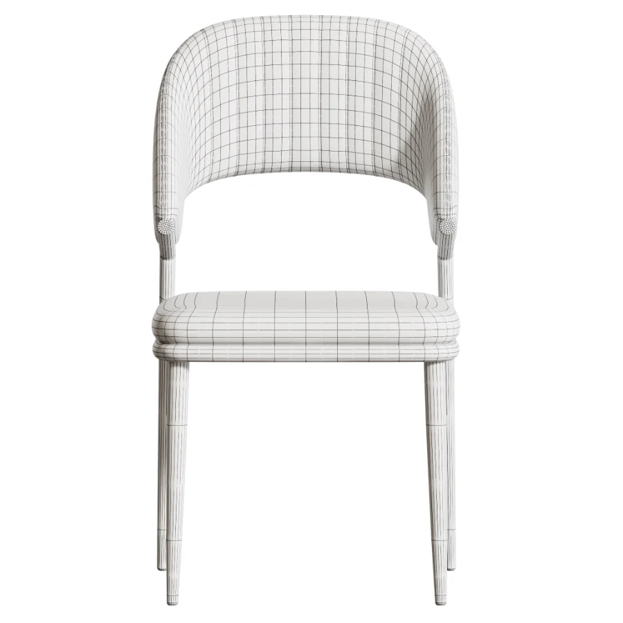 Contemporary Low Back Faux Leather Dining Chair - Image 9