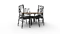 Kitchen Table and Chairs for 4 with Padded Seats - Thumbnail 2