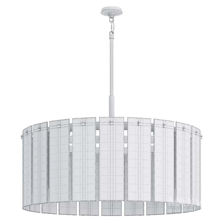 Calamette Modern Glass Round Chandelier - Image 2