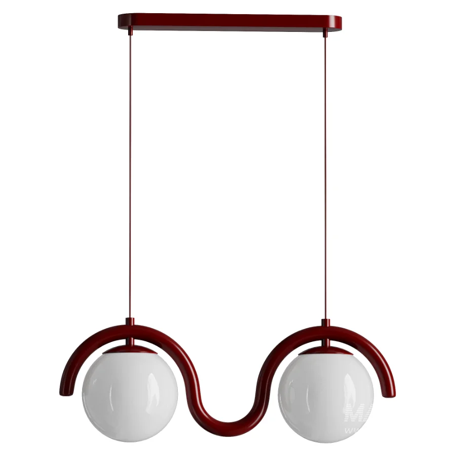 Lenox Linear Ball Pendant Lamp 2 heads - Image 1
