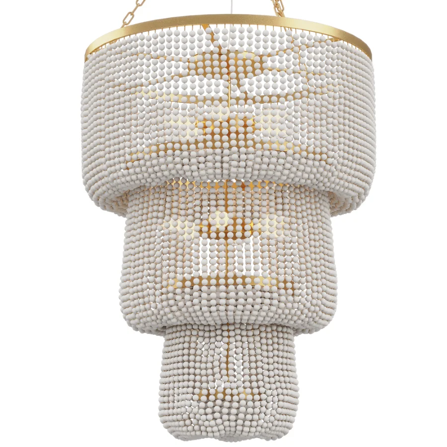 Amanda Light Beaded Tiered Chandelier - Image 6