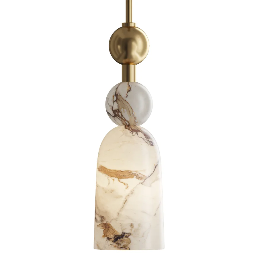 Flume Alabaster Pendant Lamp - Image 1