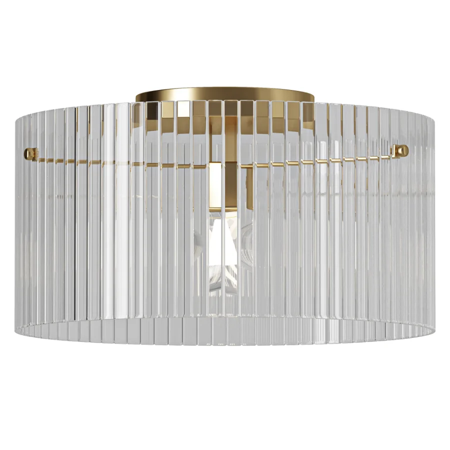 Emmi ceiling light made of ribbed glass - Image 1