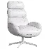 Kessen Velour Cream Swivel Chair - Thumbnail 7