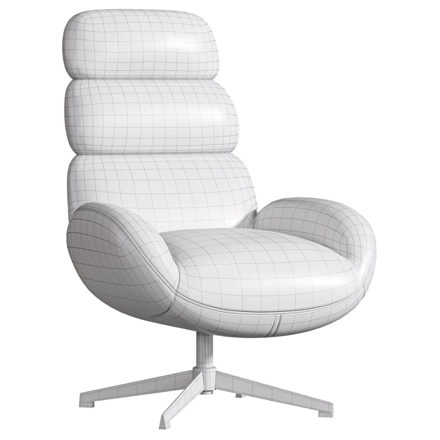Kessen Velour Cream Swivel Chair - Image 7