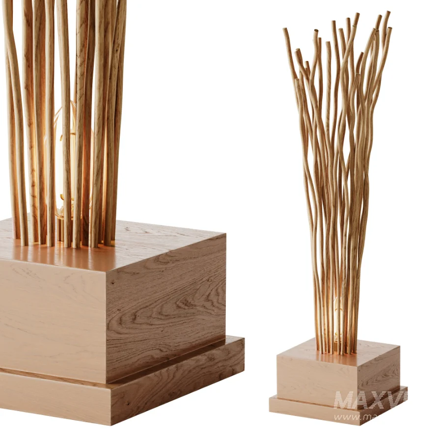 Wooden Floor Lamp 03 - Image 9