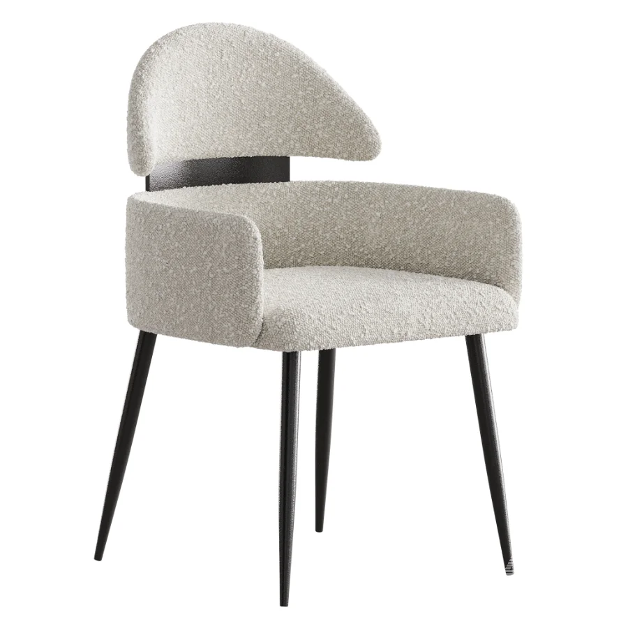 Contemporary Ink Steel Arm Chair - Image 6