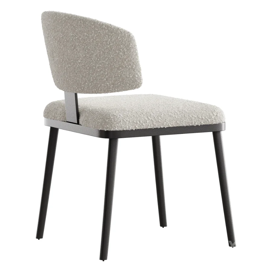 Contemporary Ink Steel Arm Chair - Image 6