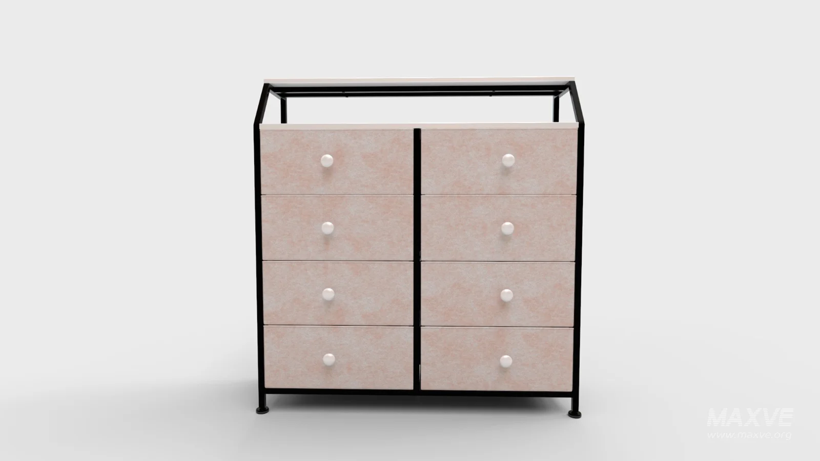 Dresser for Bedroom with Shelves Faux Leather - Image 6