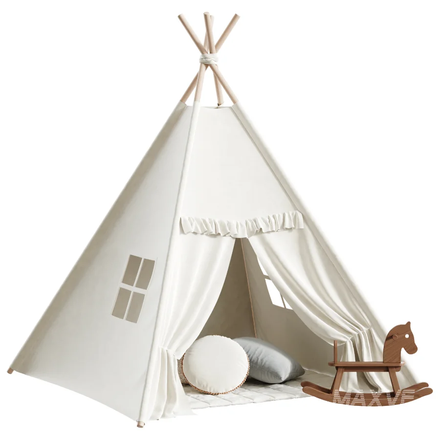 Kids Teepee Play Tent Set - Image 1