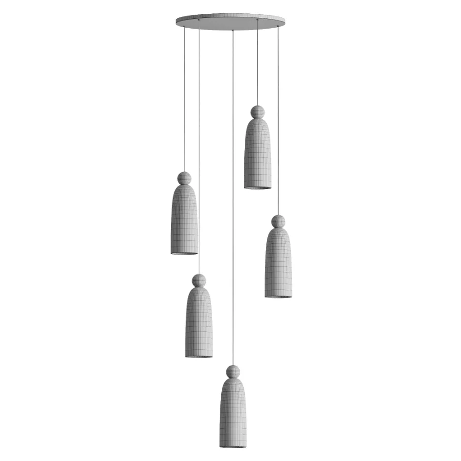 Figure Alabaster Pendant Lamp 5 heads - Image 2