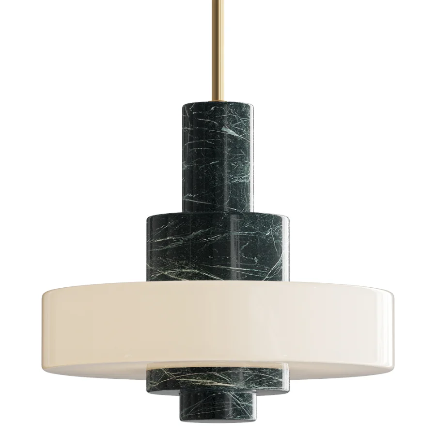 Mercury Green Marble Pendant Lamp - Image 1