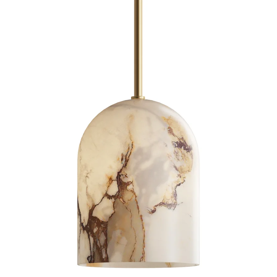 Belfry Arm Alabaster Pendant Lamp - Image 1