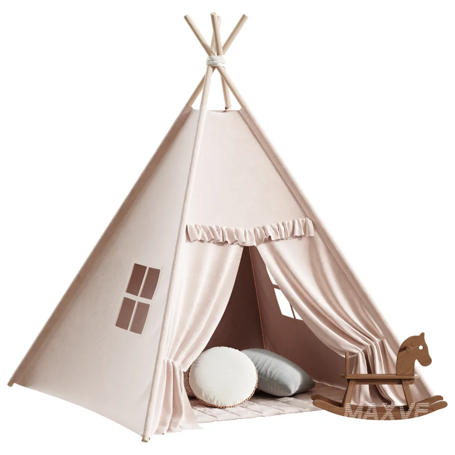 Kids Teepee Play Tent Set - Image 2