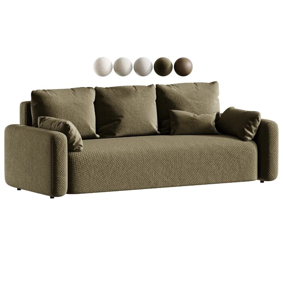 Kirmas Chenille straight sofa - Image 4