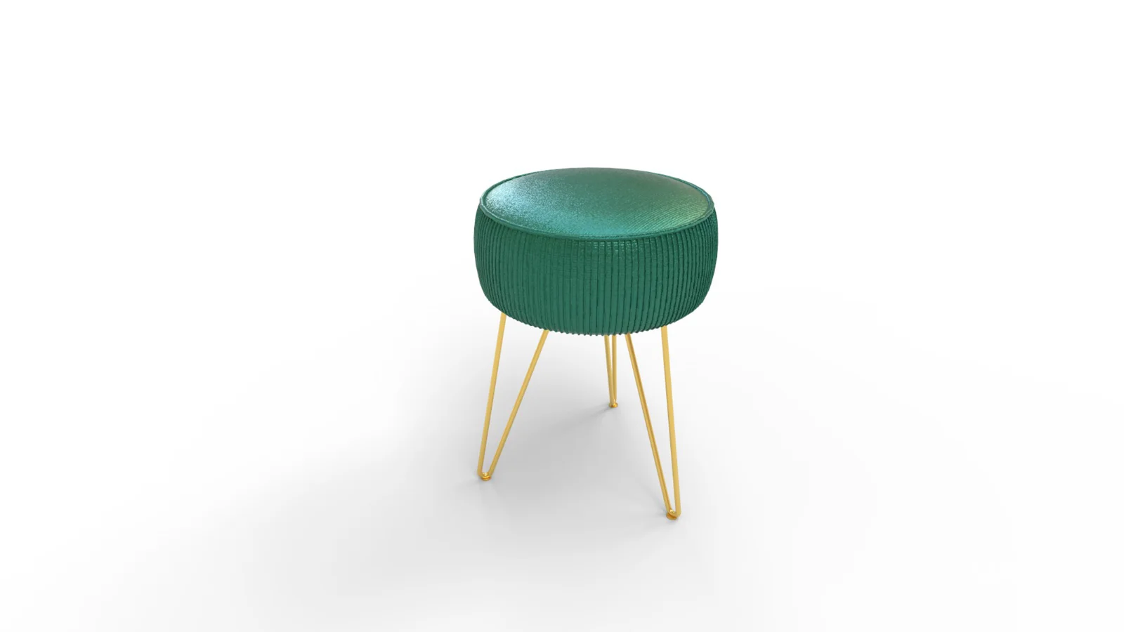 LUE BONA Pleated Vanity Stool - Image 1