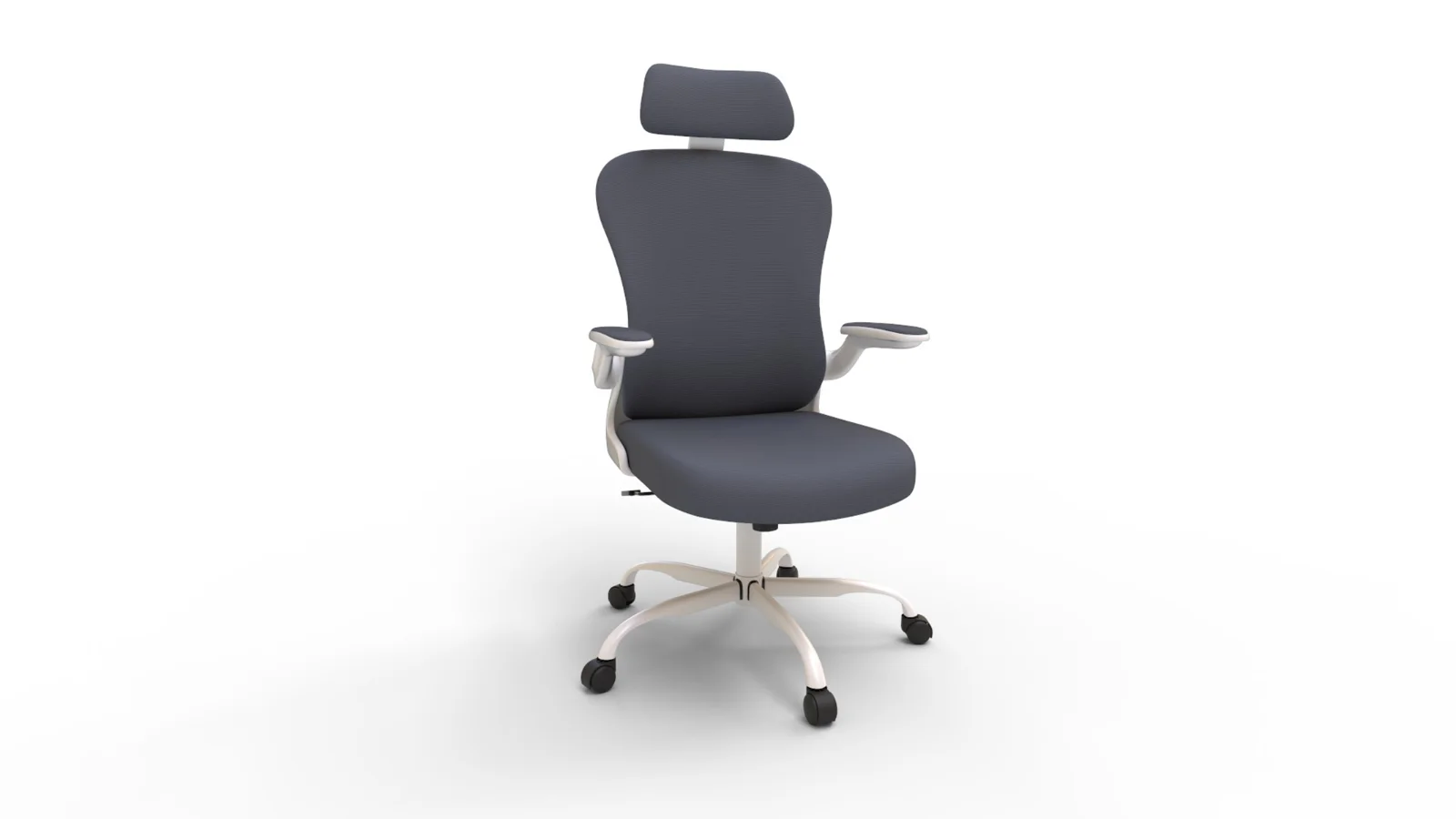 aveza office medium back chair mesh and fabric-dark grey - Image 8