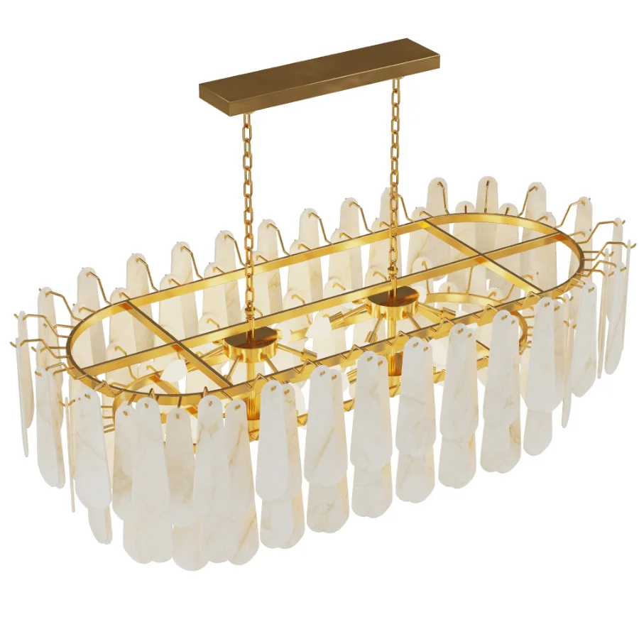Alabaster Chandelier Pendant Light - Image 5