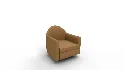 Haven Swivel Chair Poly Performance Velvet Dijon Dark Walnut - Thumbnail 4