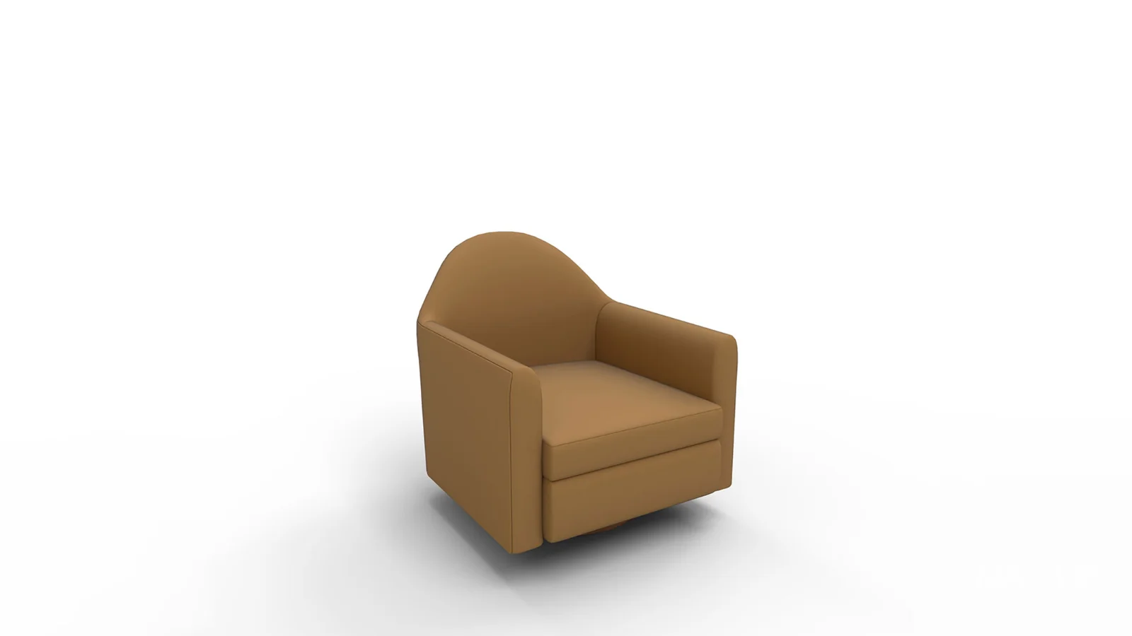 Haven Swivel Chair Poly Performance Velvet Dijon Dark Walnut - Image 4