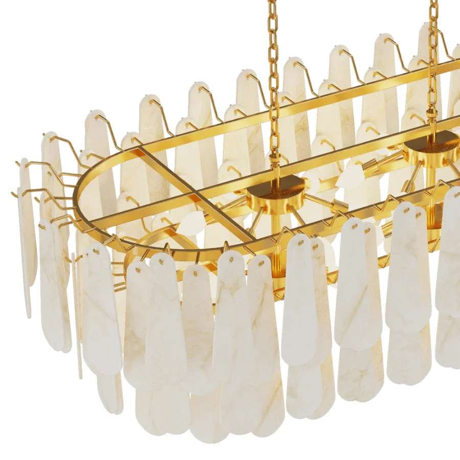 Alabaster Chandelier Pendant Light - Image 7
