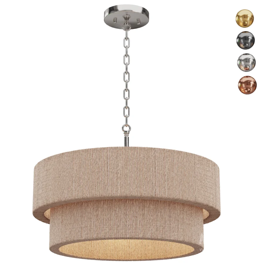 Kalini Double Drum Convertible Chandelier - Image 3