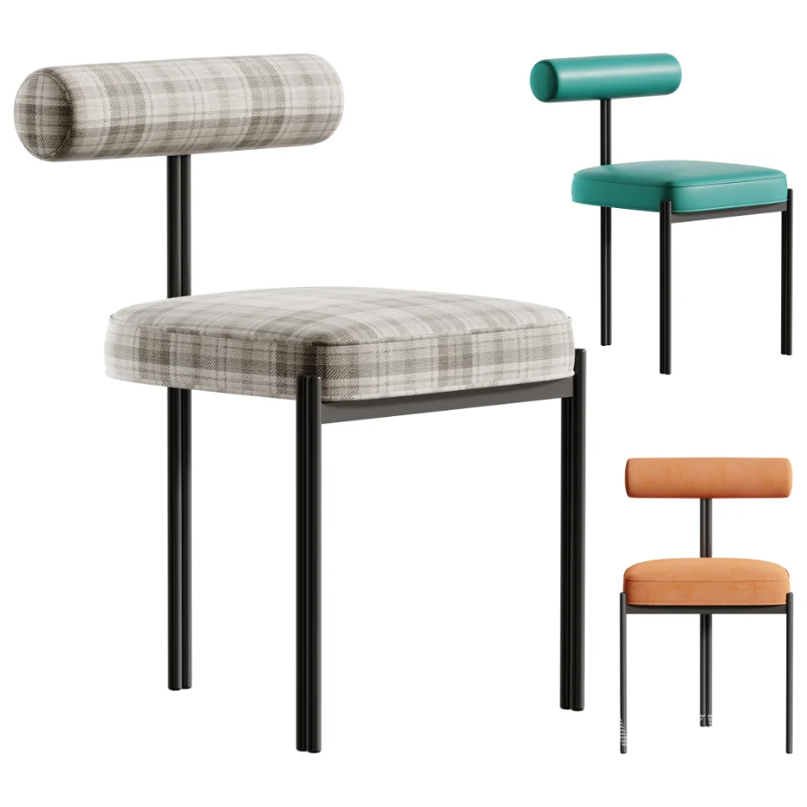 Glam Style Upholstered Dining Chair - Image 1